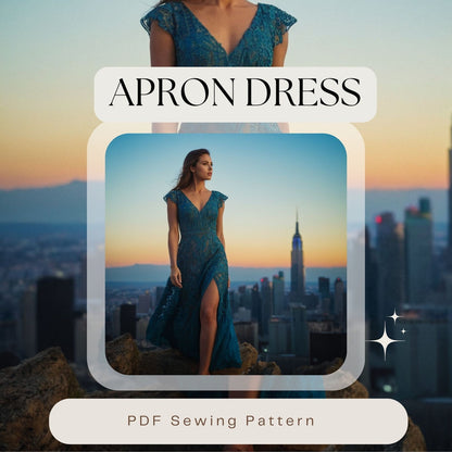 Elegant Lace Evening Gown Sewing Pattern