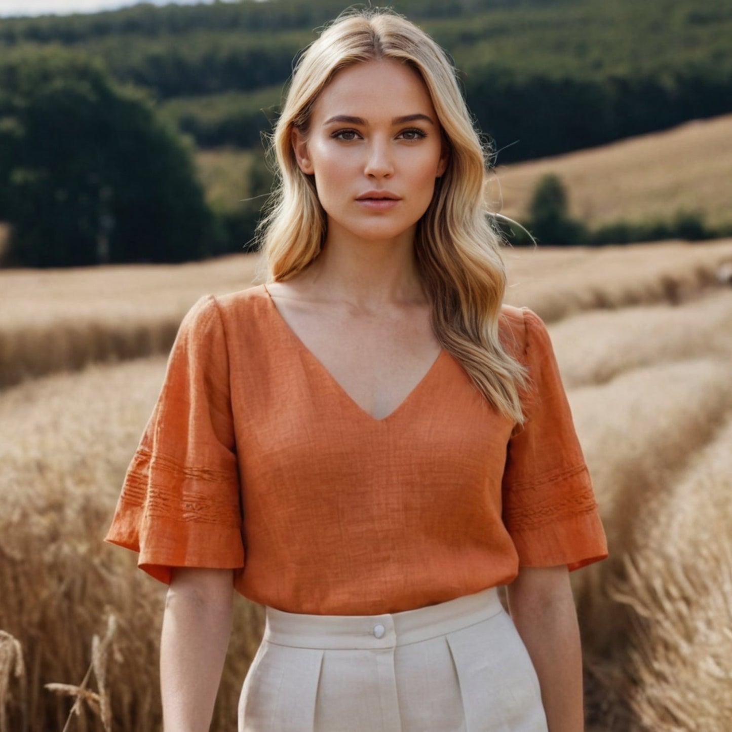 Boho V-Neck Bell Sleeve Top Sewing Pattern