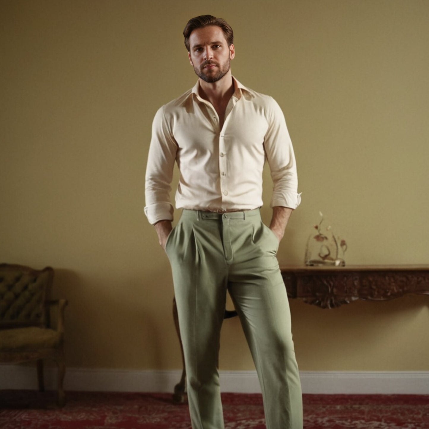 Classic Men's Shirt and Pants Set PDF Sewing Pattern