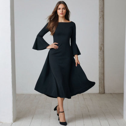 Bell Sleeve Midi Dress PDF Sewing Pattern