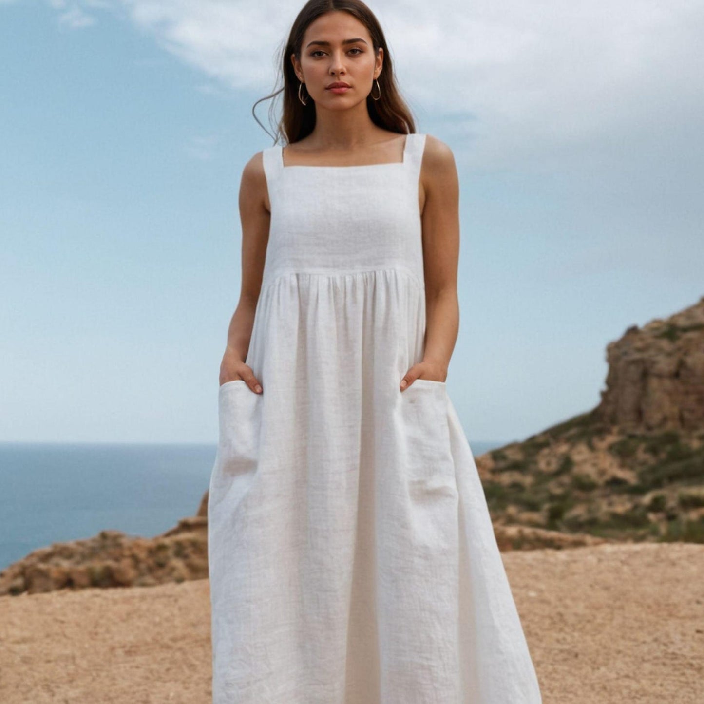 Linen Maxi Dress PDF Sewing Pattern