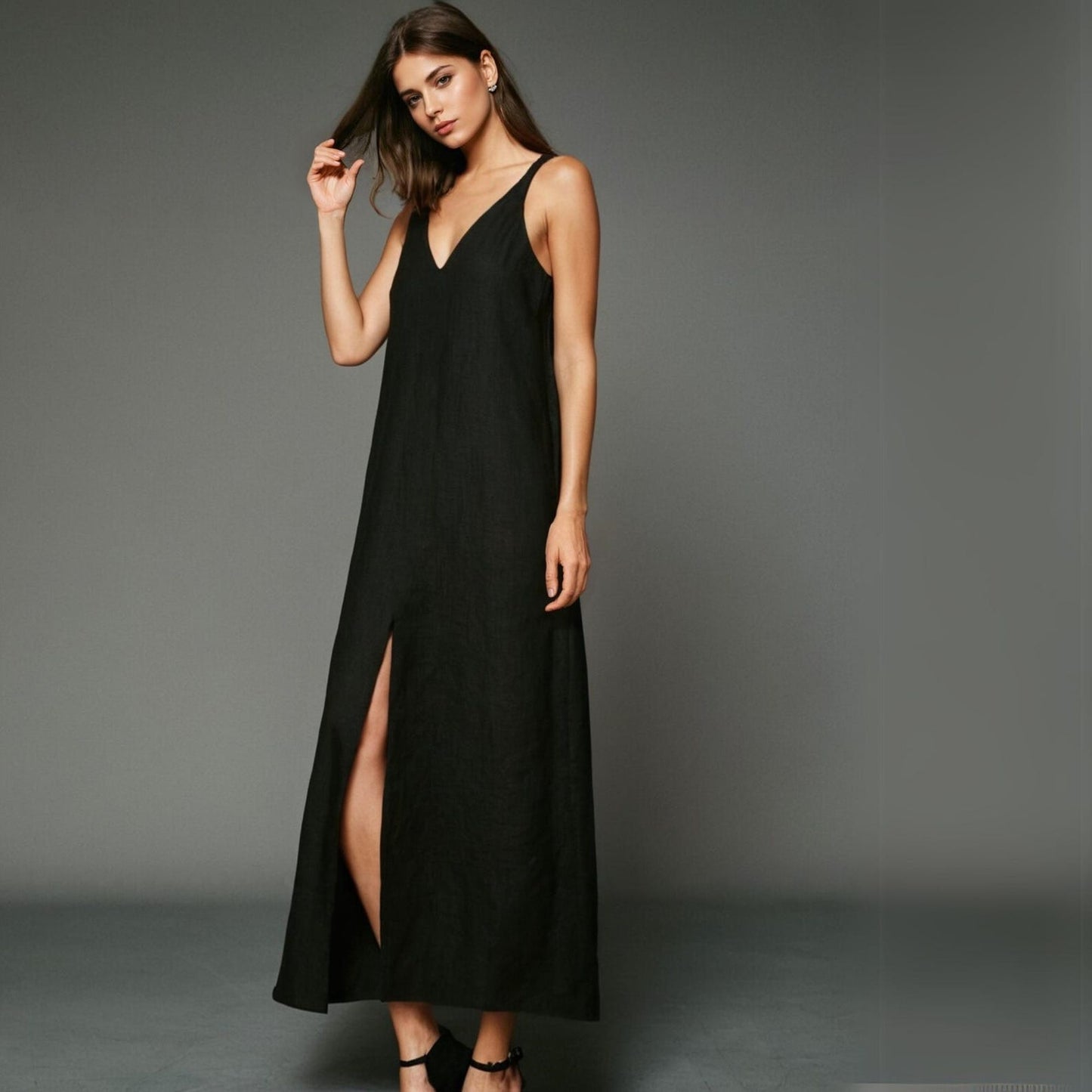 V-Neck Sleeveless Midi Dress Sewing Pattern
