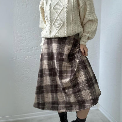 A-Line Plaid Skirt Sewing Pattern PDF