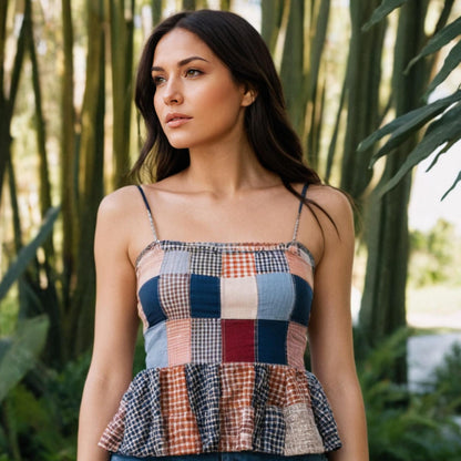 Boho Patchwork Peplum Top Sewing Pattern
