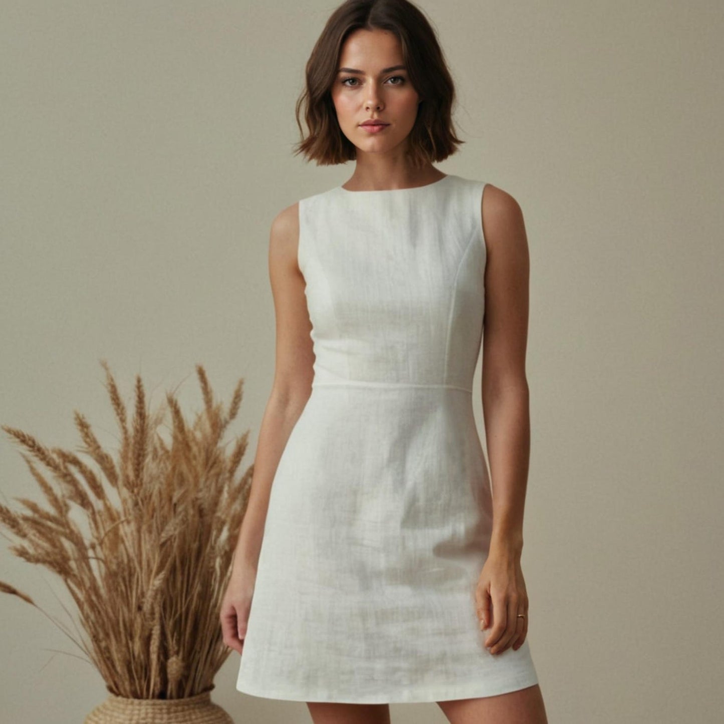 Minimalist A-Line Linen Dress Sewing Pattern