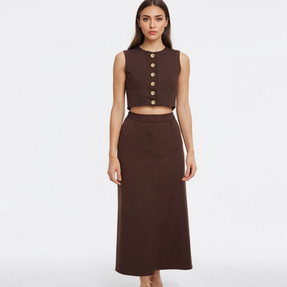 Two-Piece Crop Top & Maxi Skirt Sewing Pattern