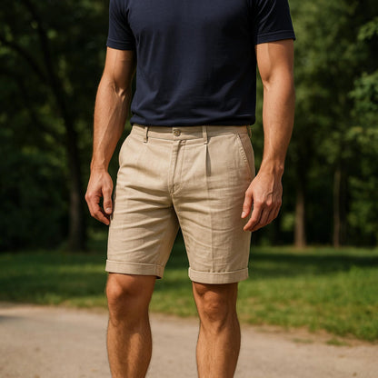 Men’s Pleated Linen Shorts PDF Sewing Pattern – Classic Summer Shorts (XS–5XL)